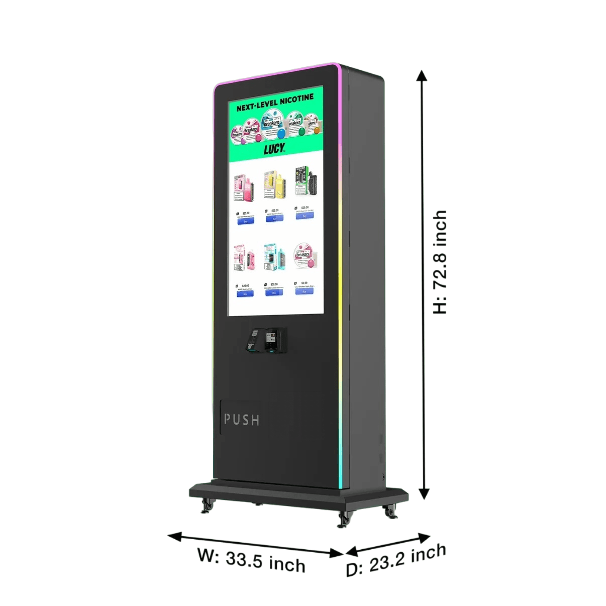 Slim Tower 2.0 Touchscreen Vape Vending Machine